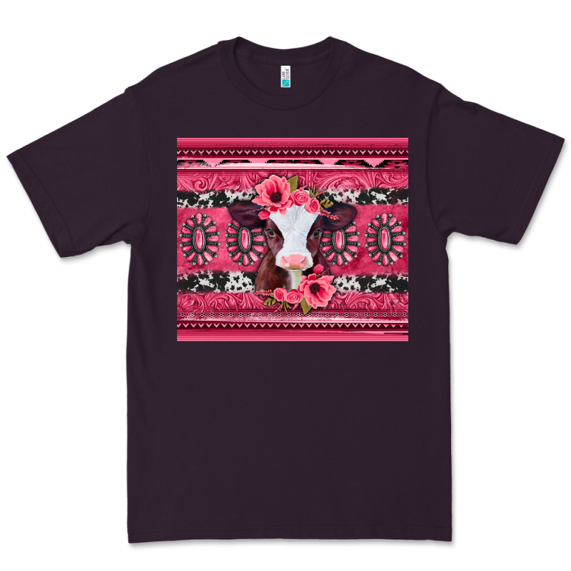 Pink Gemstone Baby Calf Western Valentines Day Premium Tee by Jasminsmagicworld | Teevron
