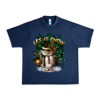 Navy let it snow Urban Heavy Tee - CowGirlArtShop