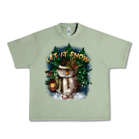 Oil Green let it snow Urban Heavy Tee - CowGirlArtShop