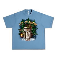 Pebble Blue let it snow Urban Heavy Tee - CowGirlArtShop