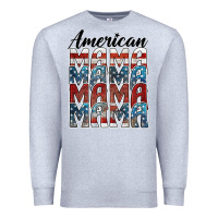 Heather Grey american mama Premium Sweatshirt - BarkalooDesign