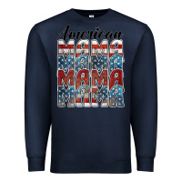 Navy american mama Premium Sweatshirt - BarkalooDesign