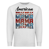 Oatmeal Heather american mama Premium Sweatshirt - BarkalooDesign