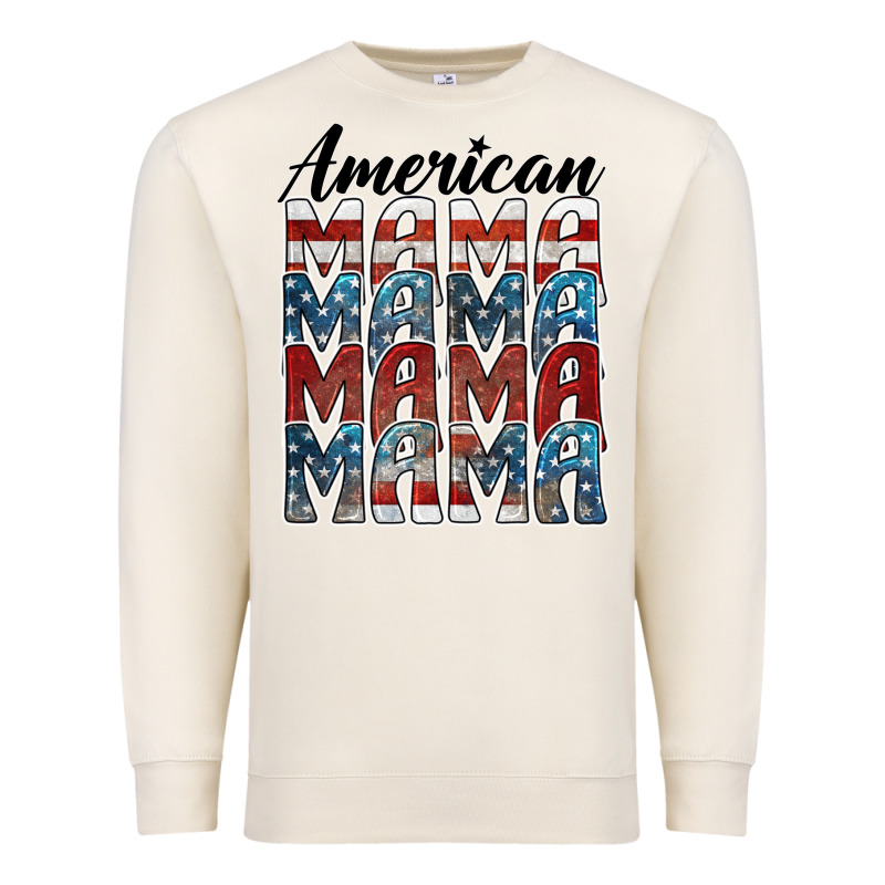 American Mama Premium Sweatshirt by BarkalooDesign | Teevron