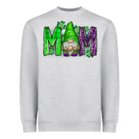 Heather Grey st patricks day mom gnome Heavyweight Sweatshirt - CowhideDigitalArt