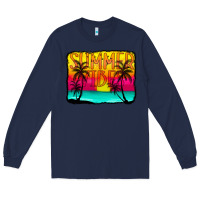 Navy summer vibes Long Sleeve Tee - CowCowDesign