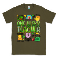 Army Green one lucky teacher lucky charm Classic Tee - Artiststas