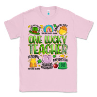 Bubblegum Pink one lucky teacher lucky charm Classic Tee - Artiststas