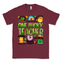 Burgundy one lucky teacher lucky charm Classic Tee - Artiststas