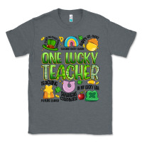 Charcoal Heather one lucky teacher lucky charm Classic Tee - Artiststas