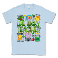 Dusty Blue one lucky teacher lucky charm Classic Tee - Artiststas