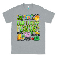 Heather Grey one lucky teacher lucky charm Classic Tee - Artiststas