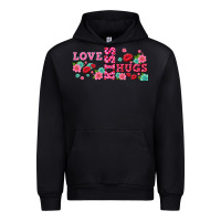 Black floral love and kiss Urban Hoodie - AdoDesignShop