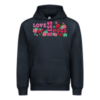 Navy floral love and kiss Urban Hoodie - AdoDesignShop