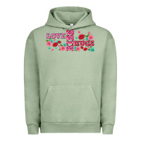 Pigment Oil Green floral love and kiss Urban Hoodie - AdoDesignShop