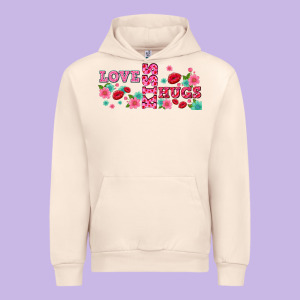 Floral Love And Kiss Urban Hoodie Designed By Adodesignshop
