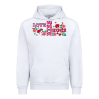 White floral love and kiss Urban Hoodie - AdoDesignShop