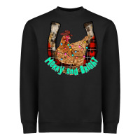 Black horseshoe chicken Heavyweight Sweatshirt - CowhideDigitalArt