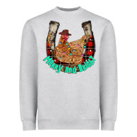 Heather Grey horseshoe chicken Heavyweight Sweatshirt - CowhideDigitalArt