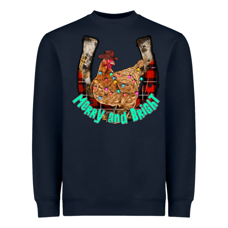 Horseshoe Chicken Heavyweight Sweatshirt by CowhideDigitalArt | Teevron