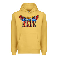 Antique Gold American Babe With Sunflowers Premium Hoodie - LillyAllenDesigns