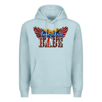 Blue Mist American Babe With Sunflowers Premium Hoodie - LillyAllenDesigns