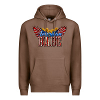 Chestnut American Babe With Sunflowers Premium Hoodie - LillyAllenDesigns