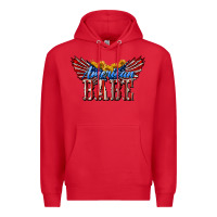 Red American Babe With Sunflowers Premium Hoodie - LillyAllenDesigns