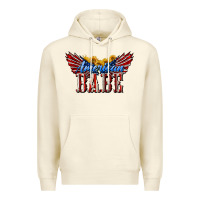 Sandshell American Babe With Sunflowers Premium Hoodie - LillyAllenDesigns