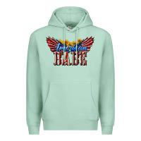 Seafoam American Babe With Sunflowers Premium Hoodie - LillyAllenDesigns