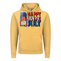 Vintage Mustard Happy 4th of july gnome Vintage Hoodie - CowGirlArtShop