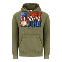 Vintage Olive Happy 4th of july gnome Vintage Hoodie - CowGirlArtShop