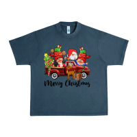 Midnight Navy merry christmas truck gnomies Urban Heavy Tee - CowGirlArtShop