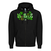 Black nurse st patrick's day Zipper Hoodie - Artiststas
