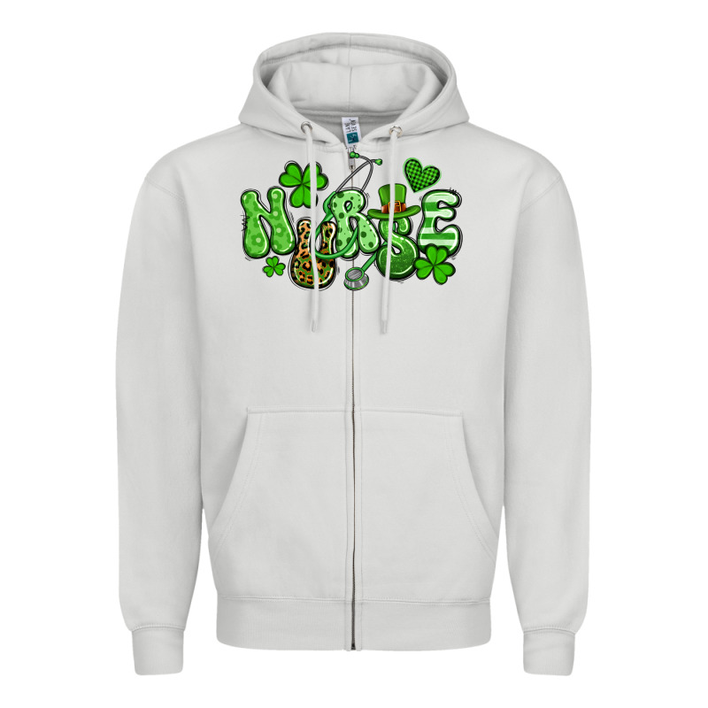 Nurse St Patrick's Day Zipper Hoodie by Artiststas | Teevron