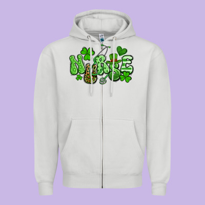 Nurse St Patrick's Day Zipper Hoodie Designed By Artiststas