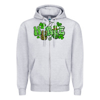 Heather Grey nurse st patrick's day Zipper Hoodie - Artiststas