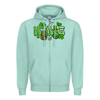 Seafoam nurse st patrick's day Zipper Hoodie - Artiststas