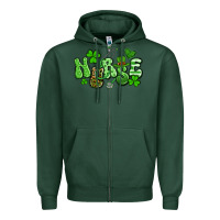 Sports Green nurse st patrick's day Zipper Hoodie - Artiststas