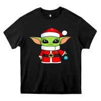 Black baby yoda christmas santa claus Heavy Core Tee - trangStudio