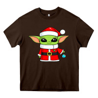 Chocolate Brown baby yoda christmas santa claus Heavy Core Tee - trangStudio