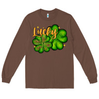 Chestnut St. Patrick's Lucky and shamrock Long Sleeve Tee - OliviaCreatesArt
