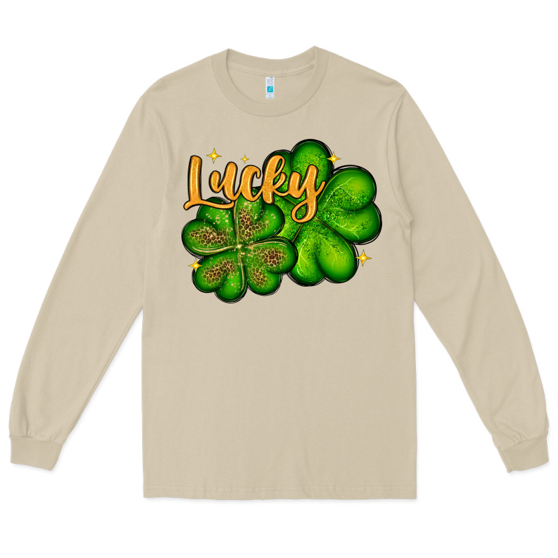 St. Patrick's Lucky And Shamrock Long Sleeve Tee by OliviaCreatesArt | Teevron