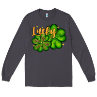 Smoke St. Patrick's Lucky and shamrock Long Sleeve Tee - OliviaCreatesArt