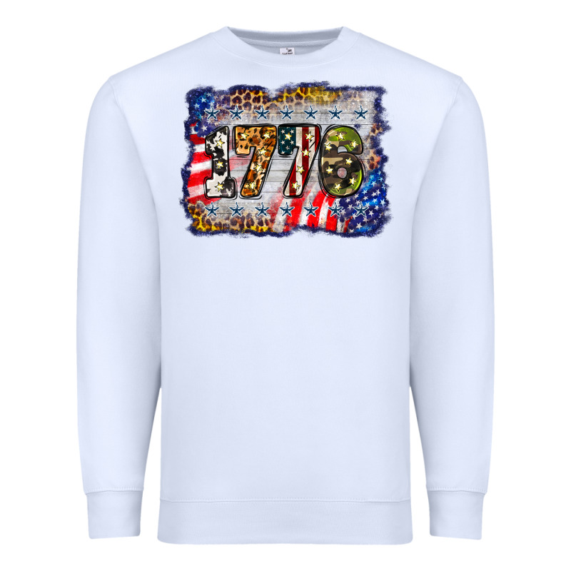 1776 4th Of July Background Premium Sweatshirt by BarkalooDesign | Teevron