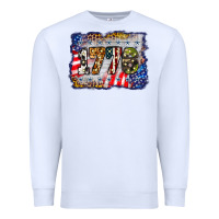 White 1776 4th of july background Premium Sweatshirt - BarkalooDesign