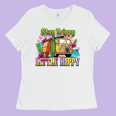 Stay Trippy Little Hippy Ladies Tee Designed By Nancycooperartshop
