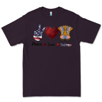 Plum Peace Love Veteran Premium Tee - Bettercallsaul