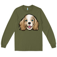 Army Green cocker spaniel Long Sleeve Tee - Jasminsmagicworld