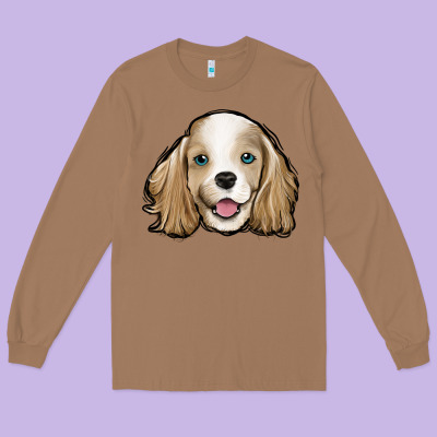 Cocker Spaniel Long Sleeve Tee Designed By Jasminsmagicworld